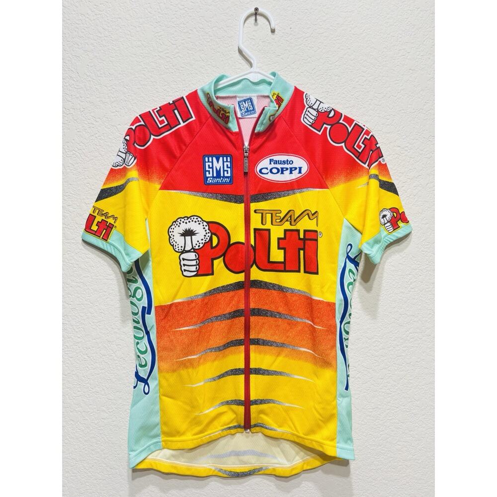 Vintage Italy Team Polti Cycling Jersey Medium SMS